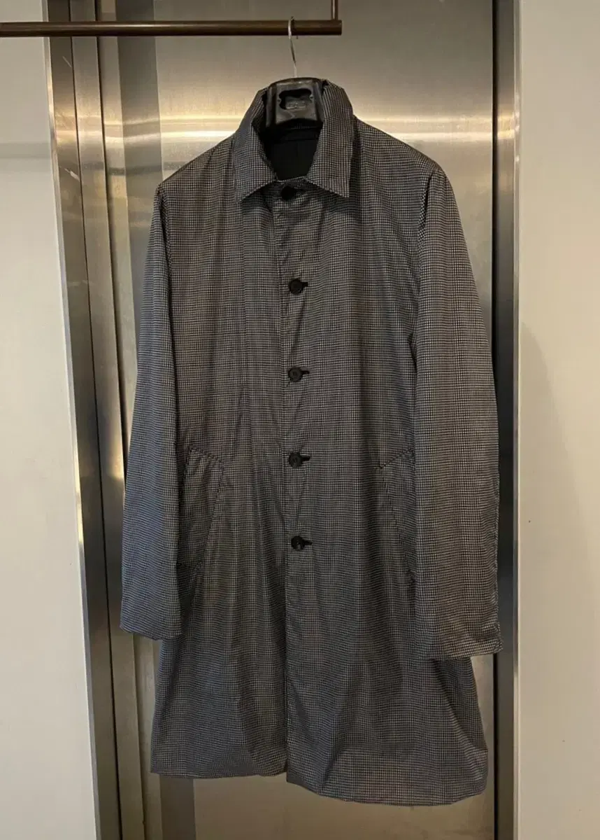 Prada nylon herringbone coat